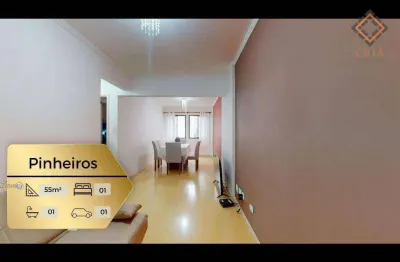 Apartamento com 1 dormitório à venda, 55 m² por r$ 745.000,00 - pinheiros - são paulo/sp