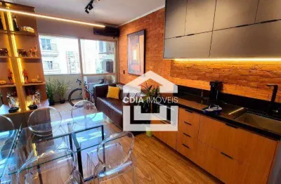 Flat com 1 dormitório à venda, 33 m² por r$ 800.000 - moema - são paulo/sp