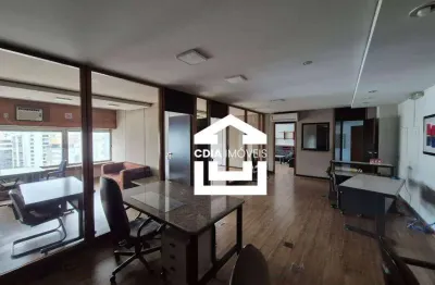 Conjunto comercial para locação com 5 salas, 3 banheiros e 2 vagas, localizado no Jardim Paulista.