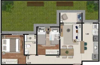 Apartamento com 2 dormitórios à venda, 51 m² por r$ 295.600,00 - shopping park - uberlândia/mg