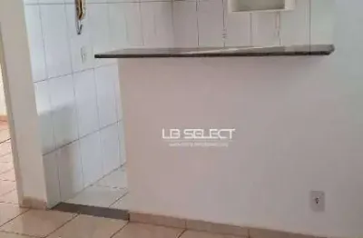 Apartamento no bairro shopping park com dois quartos, banheiro social e uma vaga de garagem.