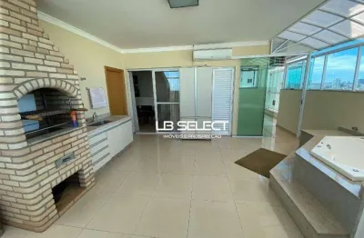 Cobertura no bairro finotti com três suítes, área gourmet e três vagas de garagem.