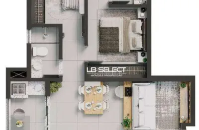 Apartamento com 2 dormitórios à venda, 59 m² por r$ 437.635,00 - santa mônica - uberlândia/mg