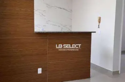 Apartamento no bairro shopping park com dois quartos, banheiro e uma vaga coberta.