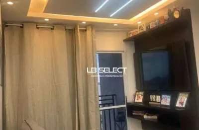 Apartamento no bairro grand ville com dois quartos e sala com sacada.