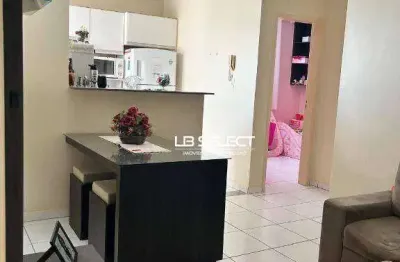 Apartamento no shopping park com dois quartos, banheiro social. e uma vaga de garagem.