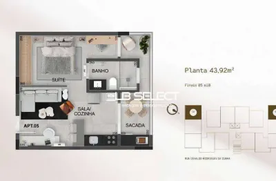 Studio com 1 dormitório à venda, 43 m² por r$ 475.000,00 - santa maria - uberlândia/mg