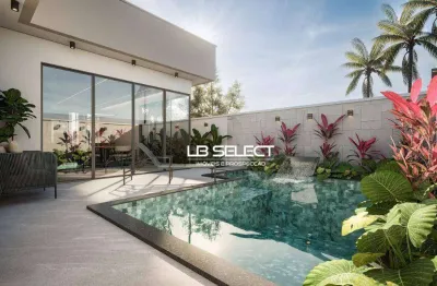 Casa no condomínio splendido com quatro suítes e varanda gourmet completa.