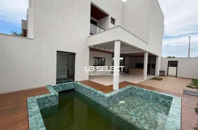 Casa no condomínio jardins versailles com 5 suítes e ampla varanda gourmet.