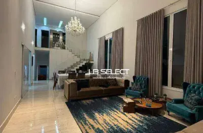 Casa no condomínio jardins barcelo com quatro suítes e varanda gourmet.