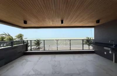 Apartamento de alto padrão, beira mar/ pe na areia de camboinha, 177m2