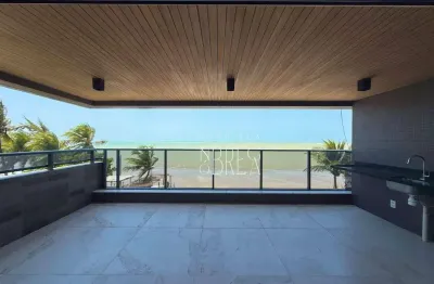 Apartamento de alto padrão, beira mar/ pe na areia de camboinha, 177m2