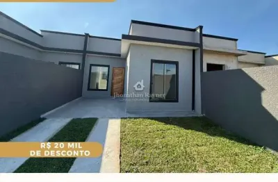 Casa com 3 quartos à venda na rua codorna, capela velha, araucária, 64 m2 por r$ 430.000