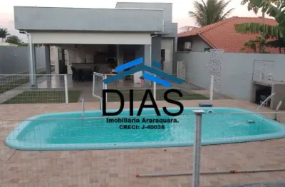 Rancho em borborema três dormitórios espaço gourmet piscina