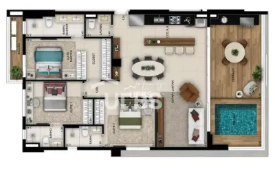 Opus gyro ricardo paranhos - apartamento 3 quartos, sendo 3 suítes