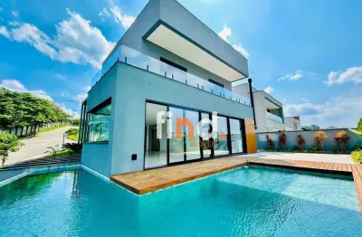 Casa nova com 4 dormitórios (suítes) à venda, 480 m² por r$ 4.800.000 - são paulo ll - granja viana - cotia/sp