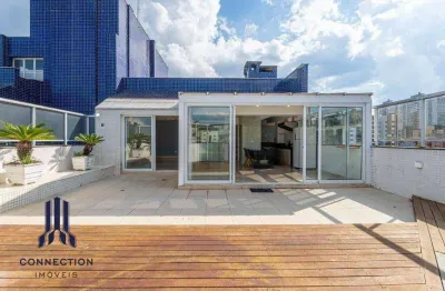 Cobertura com 4 dormitórios para alugar, 186 m² por r$ 7.187,08/mês - água verde - curitiba/pr