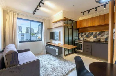 Apartamento com 1 dormitório para alugar, 36 m² por r$ 3.652,92/mês - vila izabel - curitiba/pr