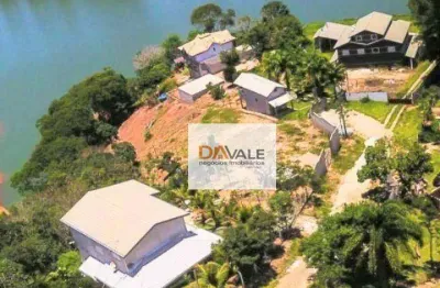 Chácara com 1 dormitório, sala, cozinha com vista para represa  à venda, 2300 m² por r$ 280.000 - zona rural - paraibuna/sp