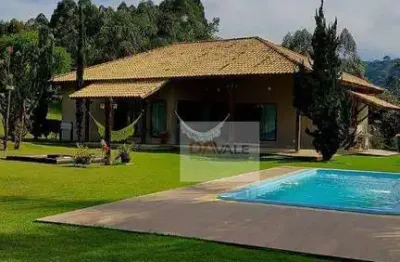 Chácara com 2 dormitórios à venda, 3200 m² por r$ 980.000 - morro azul - paraibuna/sp
