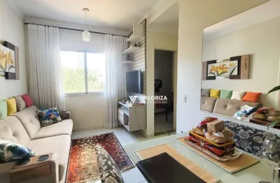 Apartamento com 2 quartos, sendo 1 quarto com móveis planejados à venda, 47 m² por r$ 360.000 - condomínio vida plena campolim - sorocaba/sp