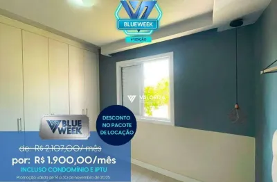 Apartamento com 2 quarto para alugar, 54 m² por r$ 2.107/mês - villa flora - votorantim/sp