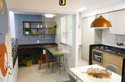 Apartamento 2/4 à venda, suíte, varanda gourmet, elevador na zona sul de uberlândia com entrada parcelada