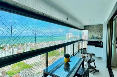 Apto no jd. oceania- vista mar definitiva- 110m²- 03qts s/ 02sts- 02vgs