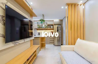 Apartamento com 2 dormitórios para alugar, 45 m², 1 vaga, mobiliado,  por R$ 4.520/mês - Centro - Diadema/SP