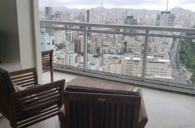 Lindo apto vista mar 73m, 1 suíte gonzaga santos-sp