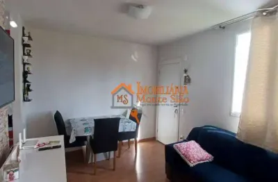 Apartamento com 2 dormitórios à venda, 43 m² por r$ 210.000,00 - jardim são domingos - guarulhos/sp