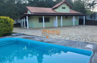 Chácara com 3 dormitórios à venda, 2000 m² por r$ 900.000,00 - caputera - arujá/sp