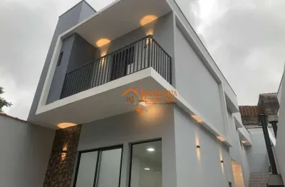 Sobrado com 3 dormitórios à venda, 107 m² por r$ 749.000,00 - jardim do triunfo - guarulhos/sp