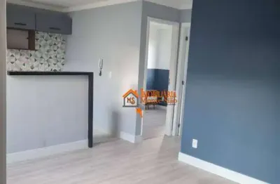Apartamento com 2 dormitórios para alugar, 45 m² por r$ 2.186,30/mês - água chata - guarulhos/sp