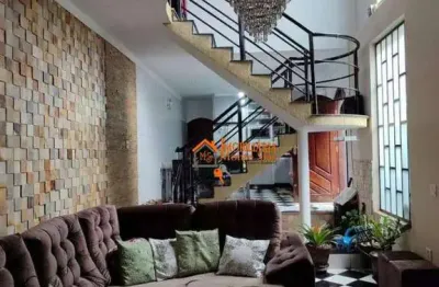 Sobrado com 3 dormitórios à venda, 213 m² por r$ 778.000,00 - parque continental i - guarulhos/sp