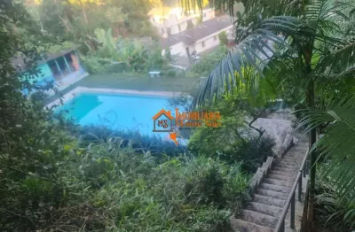 Chácara com 3 dormitórios à venda, 1600 m² por r$ 425.000,00 - água azul - guarulhos/sp