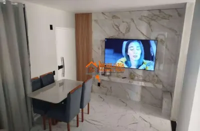 Apartamento com 2 dormitórios à venda, 52 m² por r$ 245.000,00 - pimentas - guarulhos/sp