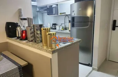 Apartamento a venda com 61m² com 2 quartos, 1 suíte, 1 vaga coberta e varanda gourmet - jardim aida