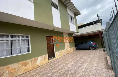 Sobrado à venda com 125m², 3 quartos, quintal e 3 vagas de garagem - vila zanardi, guarulhos, sp