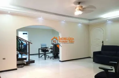 Sobrado com 4 dormitórios para alugar, 190 m² por r$ 10.234,00/mês - jardim santa francisca - guarulhos/sp