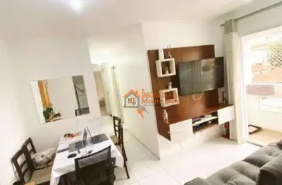 Apartamento com 2 dormitórios, 52 m² - venda por r$ 370.000,00 ou aluguel por r$ 3.447,50/mês - jardim flor da montanha - guarulhos/sp