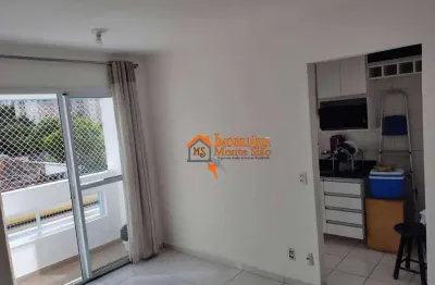 Apartamento com 2 dormitórios para alugar, 52 m² por r$ 2.909,00/mês - jardim flor da montanha - guarulhos/sp