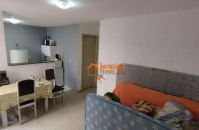 Apartamento com 2 dormitórios à venda, 44 m² por r$ 195.000,00 - água chata - guarulhos/sp