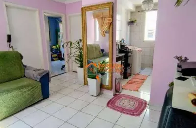 Apartamento com 2 dormitórios à venda, 44 m² por r$ 160.000,00 - pimentas - guarulhos/sp