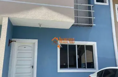 Sobrado com 83m² com 3 dormitórios com suíte e 2 vagas no residencial liberta – guarulhos
