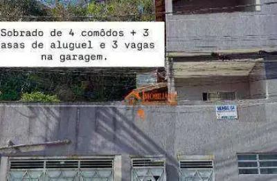 Sobrado de 4 cômodos + 3 casas à venda por r$ 530.000 - parque mikail - guarulhos/sp