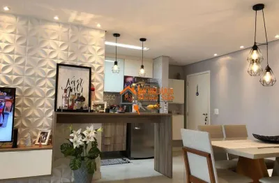 Apartamento com 2 dormitórios para alugar, 86 m² por r$ 5.887/mês - jardim flor da montanha - guarulhos/sp