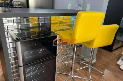 Studio com 1 dormitório para alugar, 39 m² por r$ 3.700,00/mês - jardim flor da montanha - guarulhos/sp