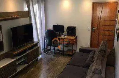 Apartamento duplex para compra no condominio solar dos hibiscos com 2 dormitórios à venda, 80 m² por r$ 318.000 - jardim silvestre - guarulhos/sp