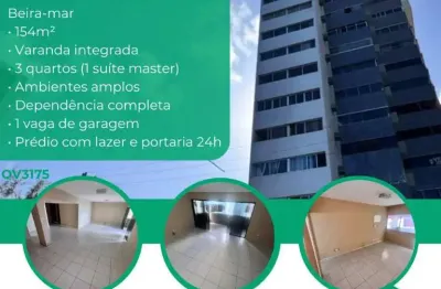 Apartamento beira mar com 3 quartos em bairro novo, olinda/pe